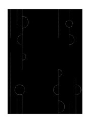 Minimalistic black and white vertical vector design. Dots and lines abstract art. For posters, textiles, greeting cards, magazine, leaflet, billboard, sale