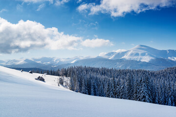 Winter mountain highlands