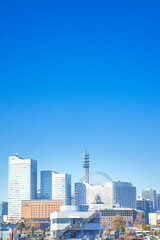 Fototapeta premium 横浜みなとみらいの都市風景