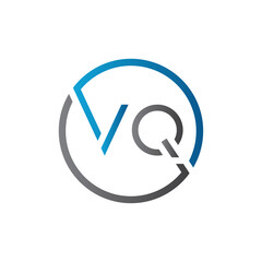 Initial Circle VQ Letter Logo Creative Typography Vector Template. Creative Letter VQ Logo Vector.