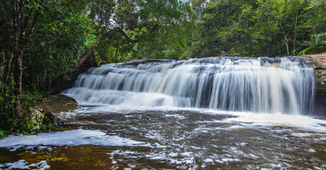 Beautiful waterfall in Phu-Kra-Dueng national park  Loei province, ThaiLand.