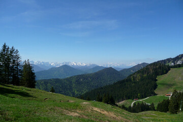 Fototapeta na wymiar Mountain tour to Brauneck mountain, Bavaria, Germany