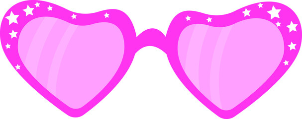 pink glasses . vector illustration. isolated