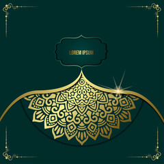 Luxury ornamental mandala background with arabic islamic east pattern style premium vector