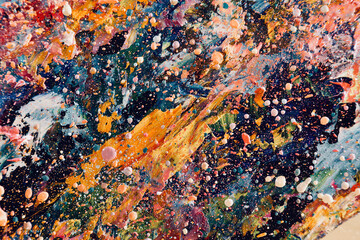 Color texture. Hand drawn oil painting on canvas. Abstract art background.  Modern, contemporary...