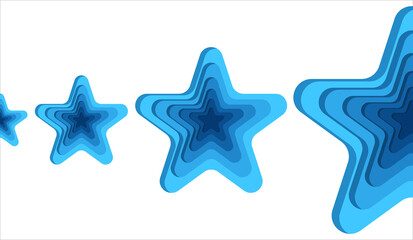 Obraz premium Color layer of the star pool vector illustration