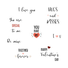 Valentine lettering phrases