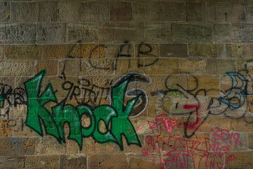 graffiti on the City wall in Amberg