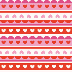 Love Valentine seamless pattern with heart