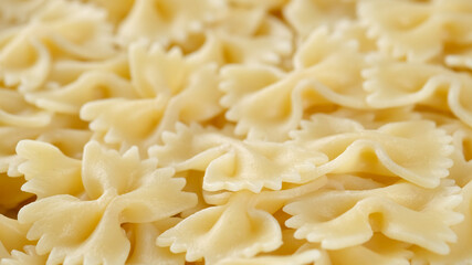 italian pasta farfalle close up