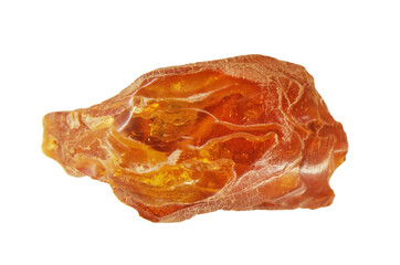 baltic amber on white background 