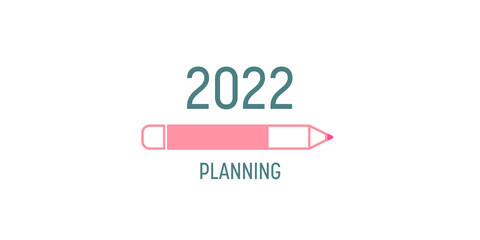 Loading bar for 2021 goal planning business concept, vector illustration for graphic design, flat style	