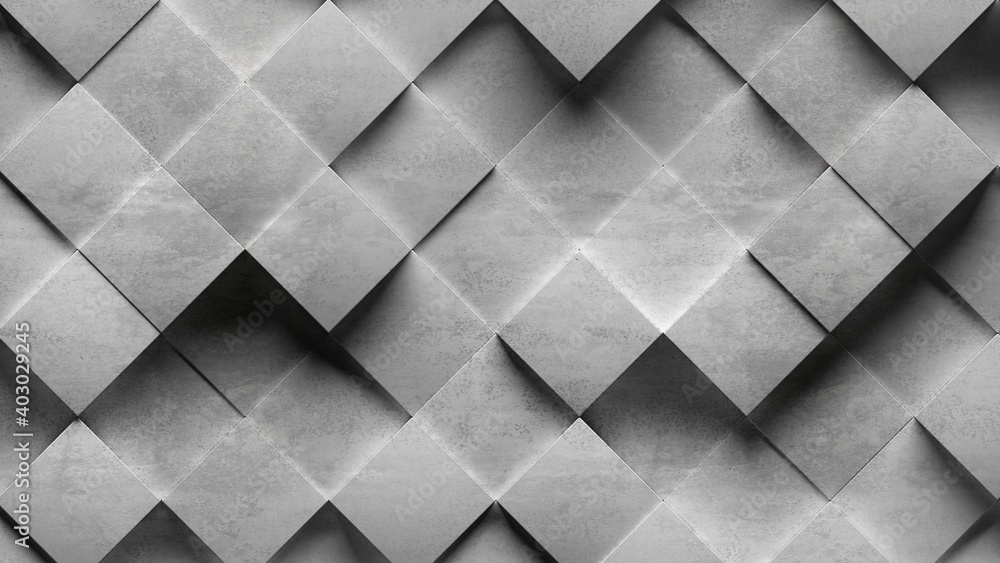 Poster random shifted rotated grey concrete cube boxes block background wallpaper