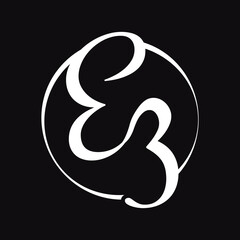 Initial EZ Script Letter Type Logo Design With Modern Typography Vector Template. Creative Script Letter EZ Logo Design