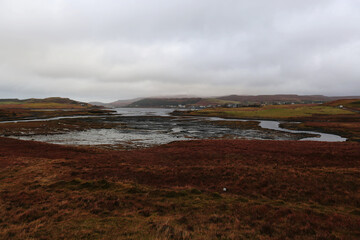 Fototapeta na wymiar Landscape of the Isle of Skye in Scotland
