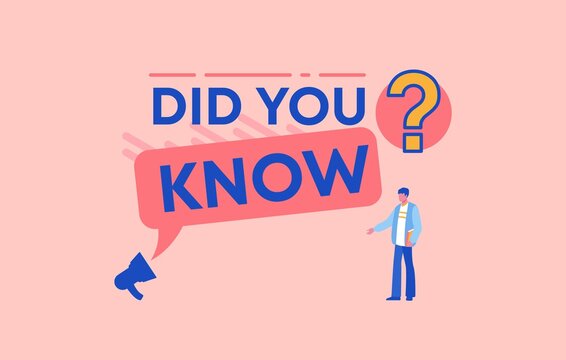 Did You Know. Pink Question With Conversation And Communication On Solving Issues Necessary Knowledge About Interesting Places And Vector People Creative Marketing Advice.