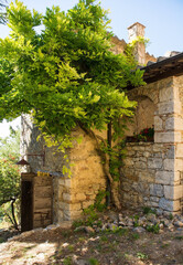 An old stone building in the historic village of Rocchette di Fazio near Semproniano in Grosseto Province, Tuscany, Italy
