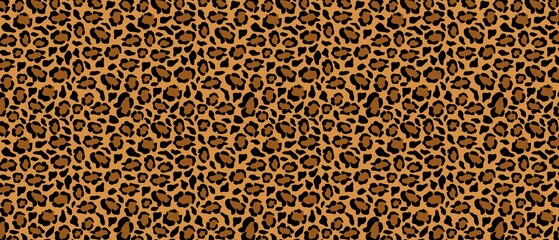 Tracery skin jaguar with brown background. Cheetah black spots with yellow puma camouflage outlines in leopard vector color scheme.