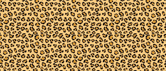 Leopard tracery skin with yellow background. African spots with black puma camouflage scheme outlines in white leopard vector color.