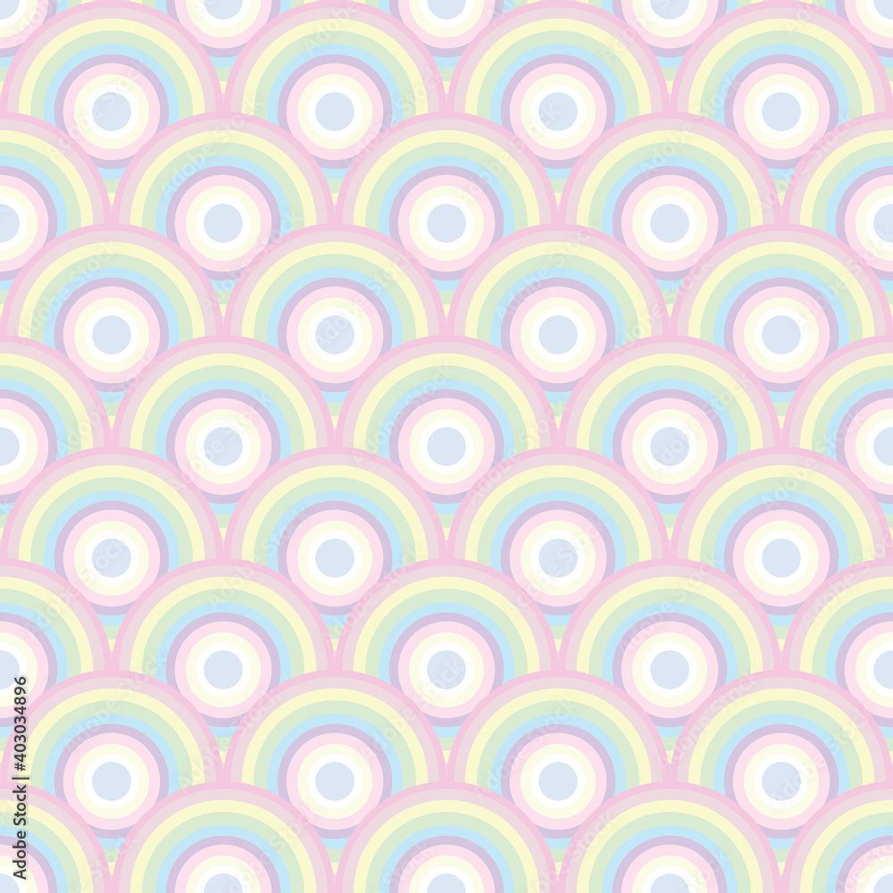 Aufkleber Scale pastel seamless colorful vector pattern background