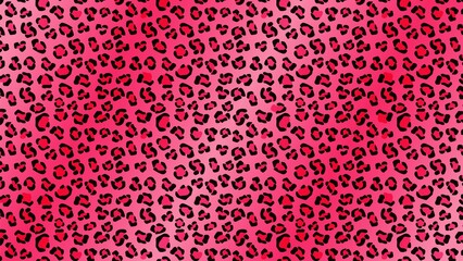Cheetah red camouflage background. Crimson panther spots with black jaguar outlines in vivid pink leopard vector color scheme. © Богдан Скрипник