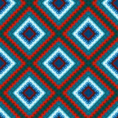  Seamless pattern with symmetric geometric ornament. 