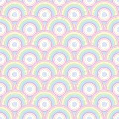 Fototapeta premium Scale pastel seamless colorful vector pattern background