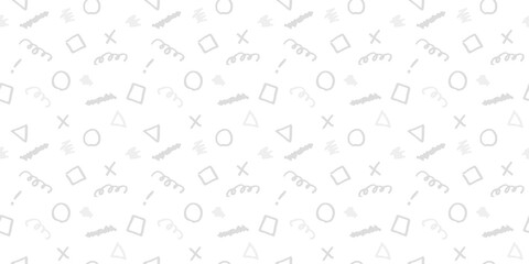Doodle shapes background. Seamless pattern. Vector. らくがきイラストパターン