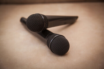 Obraz premium Close up of professional stage mic.