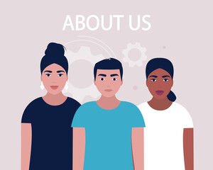 Fototapeta premium About us concept