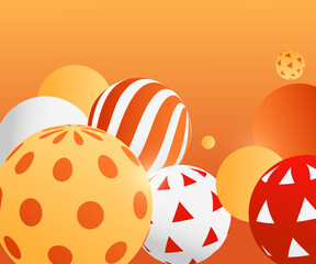 Abstract realistic 3D shapes background vector illustration