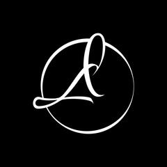 Initial LL letter Logo Design vector Template. Abstract Script Letter LL logo Design