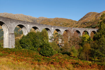 Glenfinnan Viaduct in Scottish Highlands