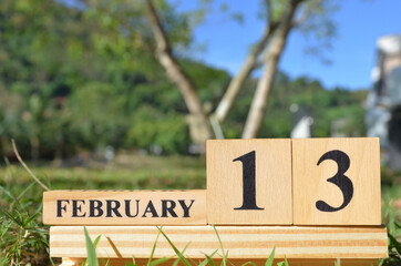 February 13, Cover natural background for your business.