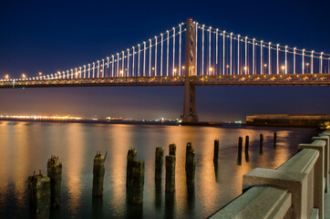 Fototapeta premium Bay Bridge at night. 