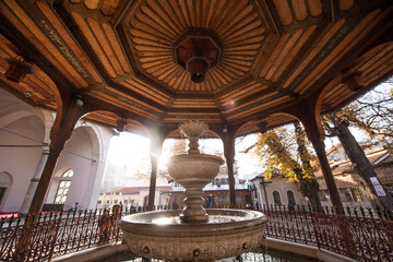 Mosque with fountain in front Sadrvan