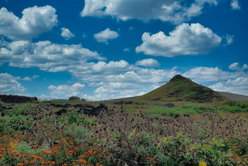 Volcano on Easter Island, Rapa Nui