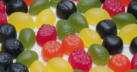 Fruit jelly gummy candies assortment