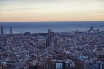 Fototapeta premium Vistas panorámicas de Barcelona