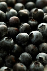 Fresh Blueberry Background. Texture blueberry berries close up.