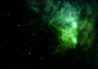 Star field in space and a nebulae. 3D rendering