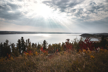Rayons du soleil d'automne