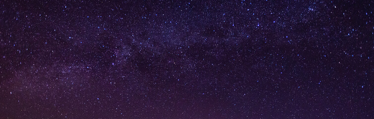 Fototapeta na wymiar Amazing Panorama blue night sky milky way and star on dark background.