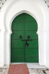 Details of arabic architecture in the old medina of Tangier.Morocco