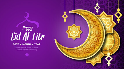 Eid Al-Fitr Concept with Islamic Ornaments