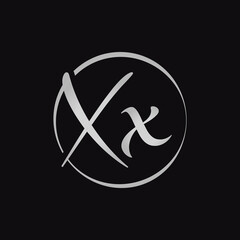 Creative XX letter Logo Design vector Template. Initial Script Letter XX Logo Design