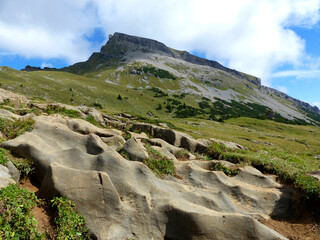 Hoher Ifen mountain tour in Allgau Alps, Bavaria, Germany