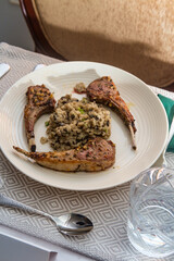 Lamb Rib Mushroom Risotto