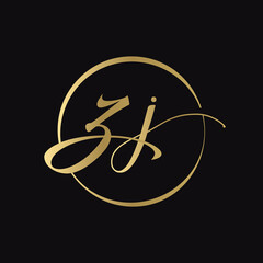 ZJ letter Logo Design vector Template. Abstract Script Letter ZJ Vector Illustration
