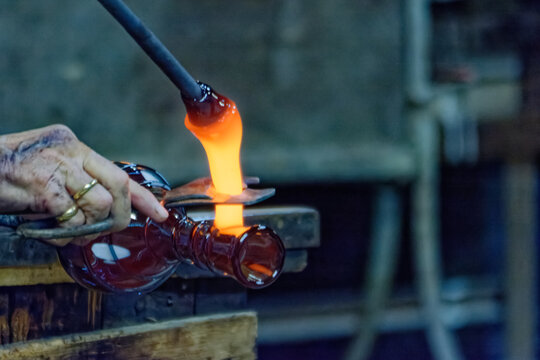 Travail du verre &agrave; Murano, Italie